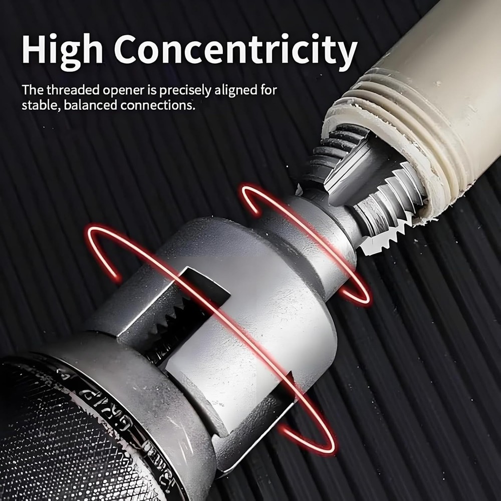 Integrated Internal & External Pipe Threading Tool For 1/2'' + 3/4'' Water Pipe
