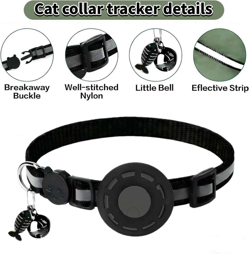 GPS Collar for Cats,Pet Tracker (Android Only) Smart Tag,Waterproof Compatible w