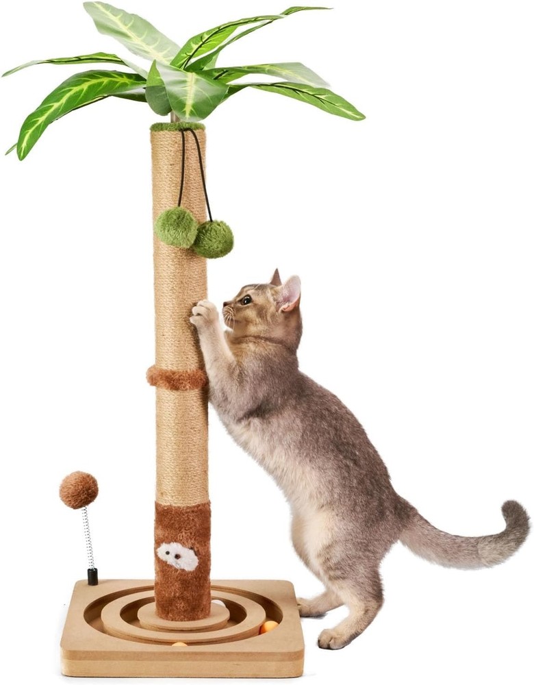 Cat Scratching Post Sturdy and Premium Scratch Posts with Hanging