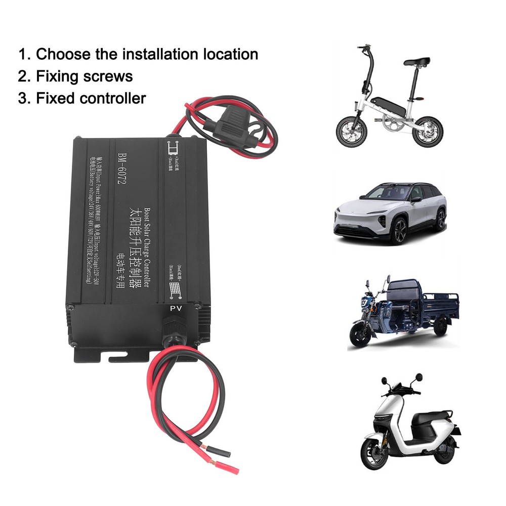 600W MPPT Boost Solar Controller 12-50V Input Step Up Controller.