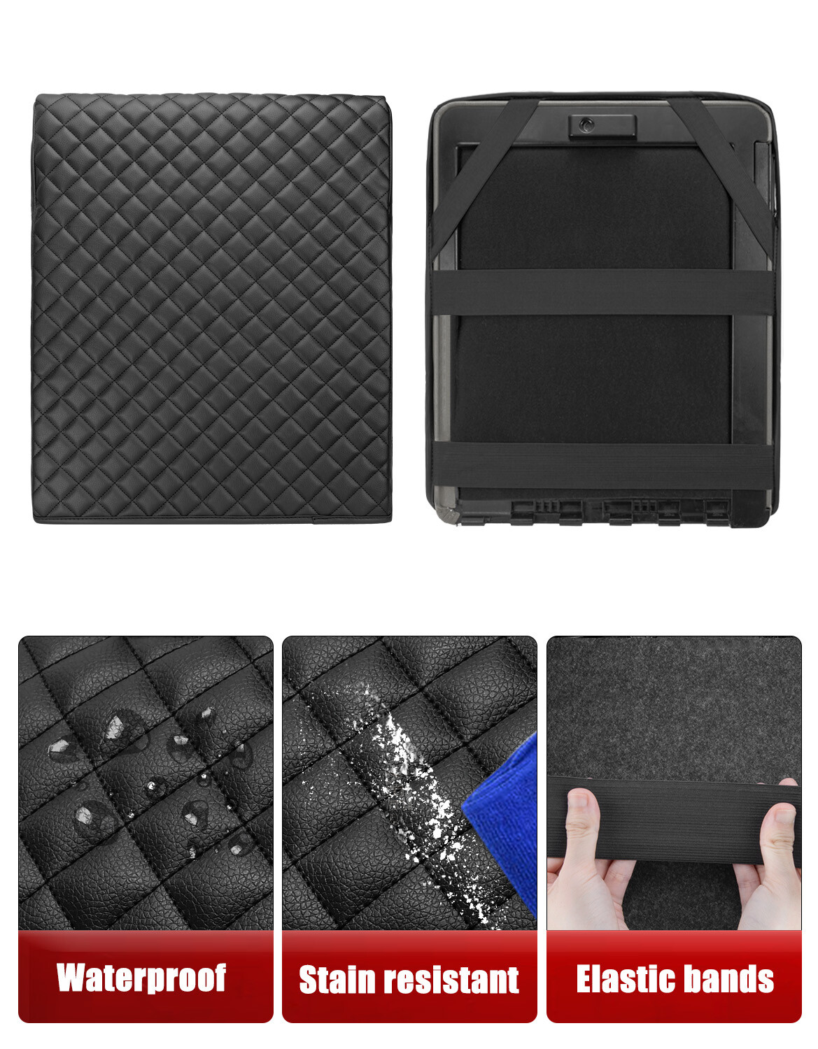 Middle Console Lid Armrest Cover Pad 19x15 For 94-01 Dodge RAM 1500 2500 3500