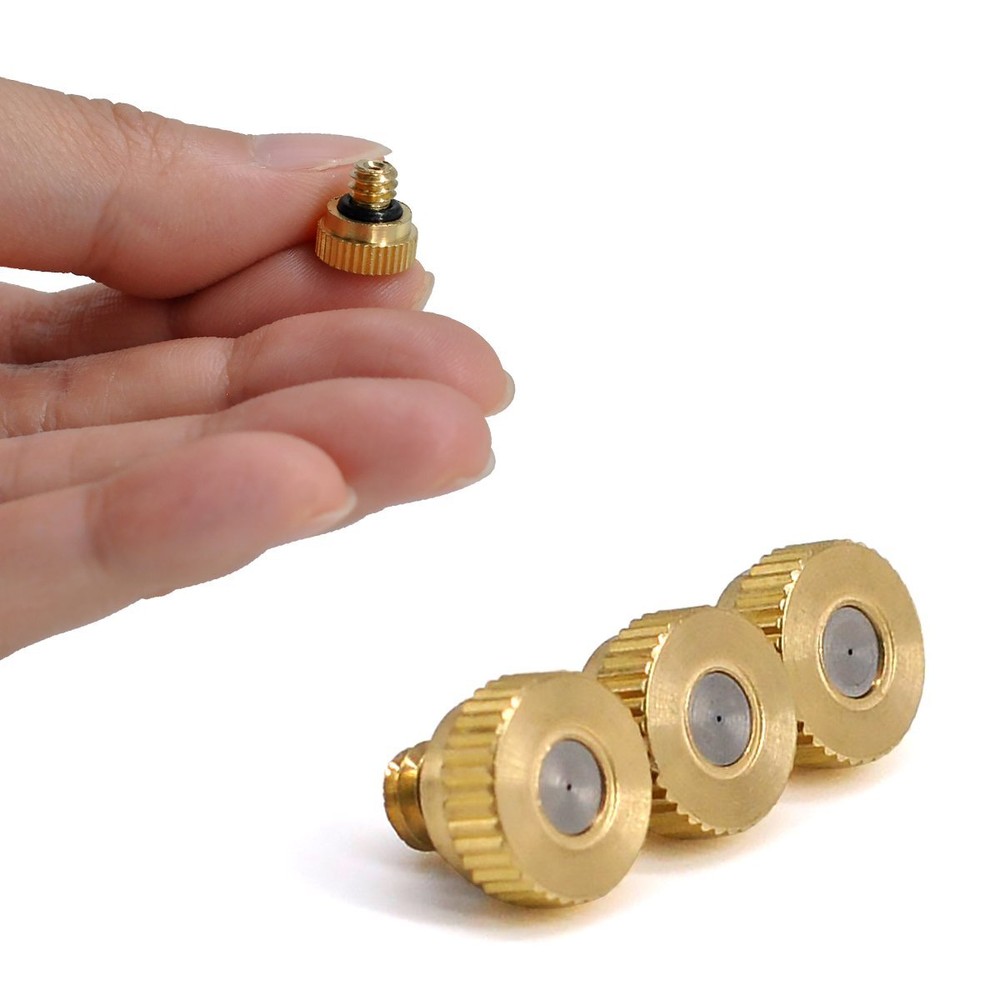 32 Pack Brass Misting Nozzle Replacement Heads for Outdoor Cooling System