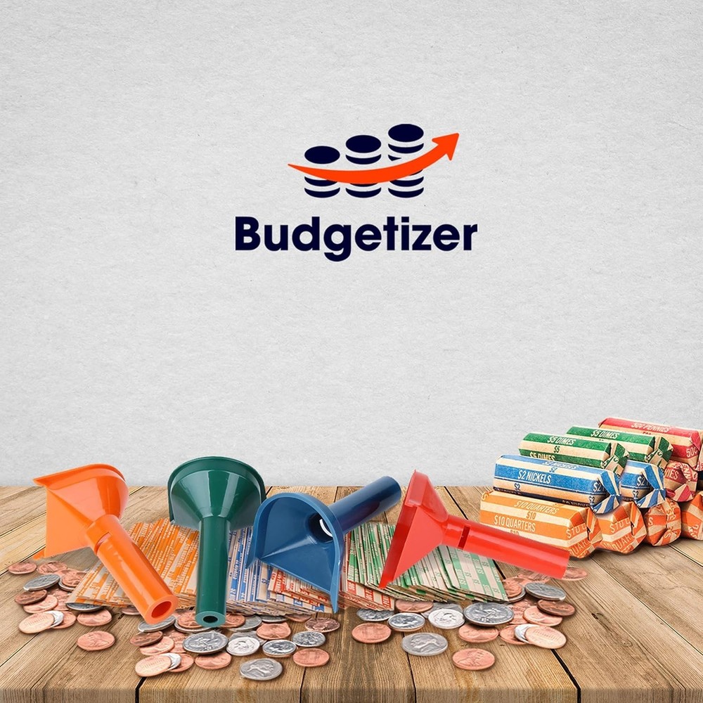 Durable Coin Sorting Tubes with 100 Kraft Paper Coin Wrappers - Compact Solution