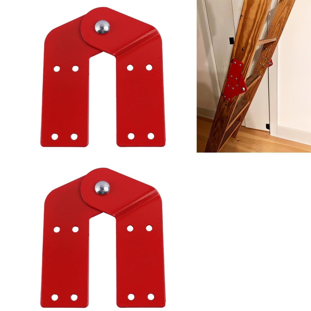 Attic Ladder Hinge Pull Down Attic Stair Part Kit Herringbone Ladder Tie Rod 2Pc