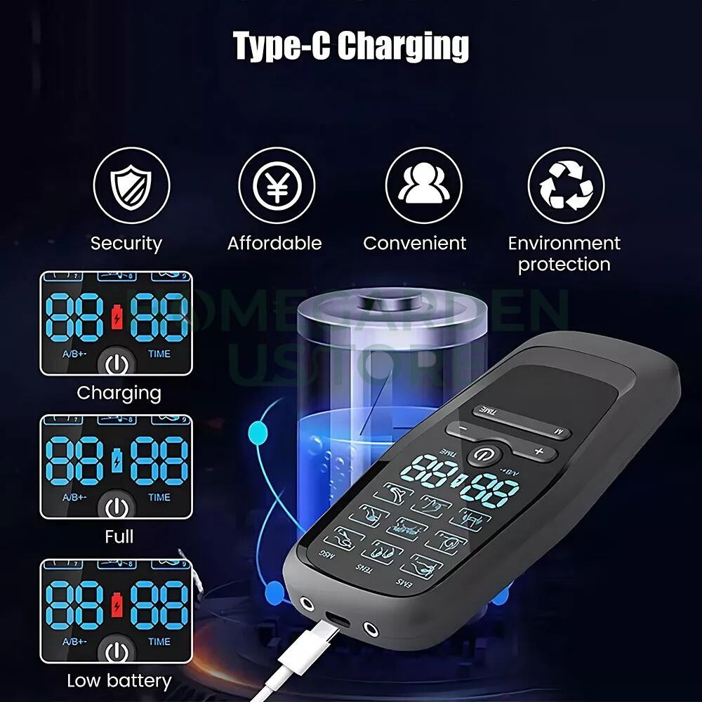 27 Modes Tens Unit Muscle Therapy Pain Relief Stimulator Machine Pulse Massager~