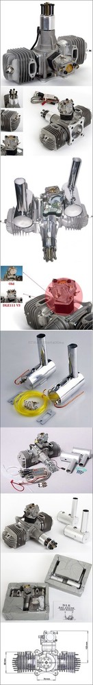 For Rc Plane Gasoline Engine Version 111Cc 3 Gas Engine DLE111 sn