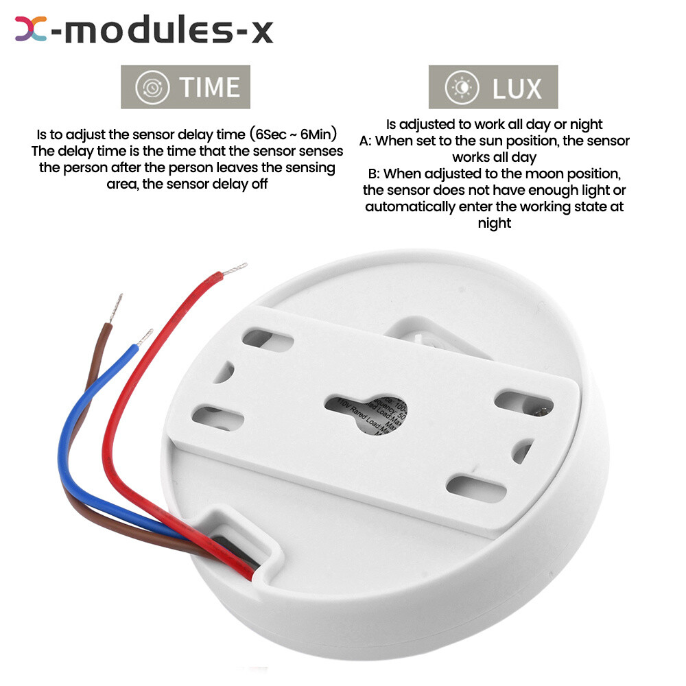 AC85-265V Infrared PIR Motion Induction Sensor 360° Detection For Ceiling Light