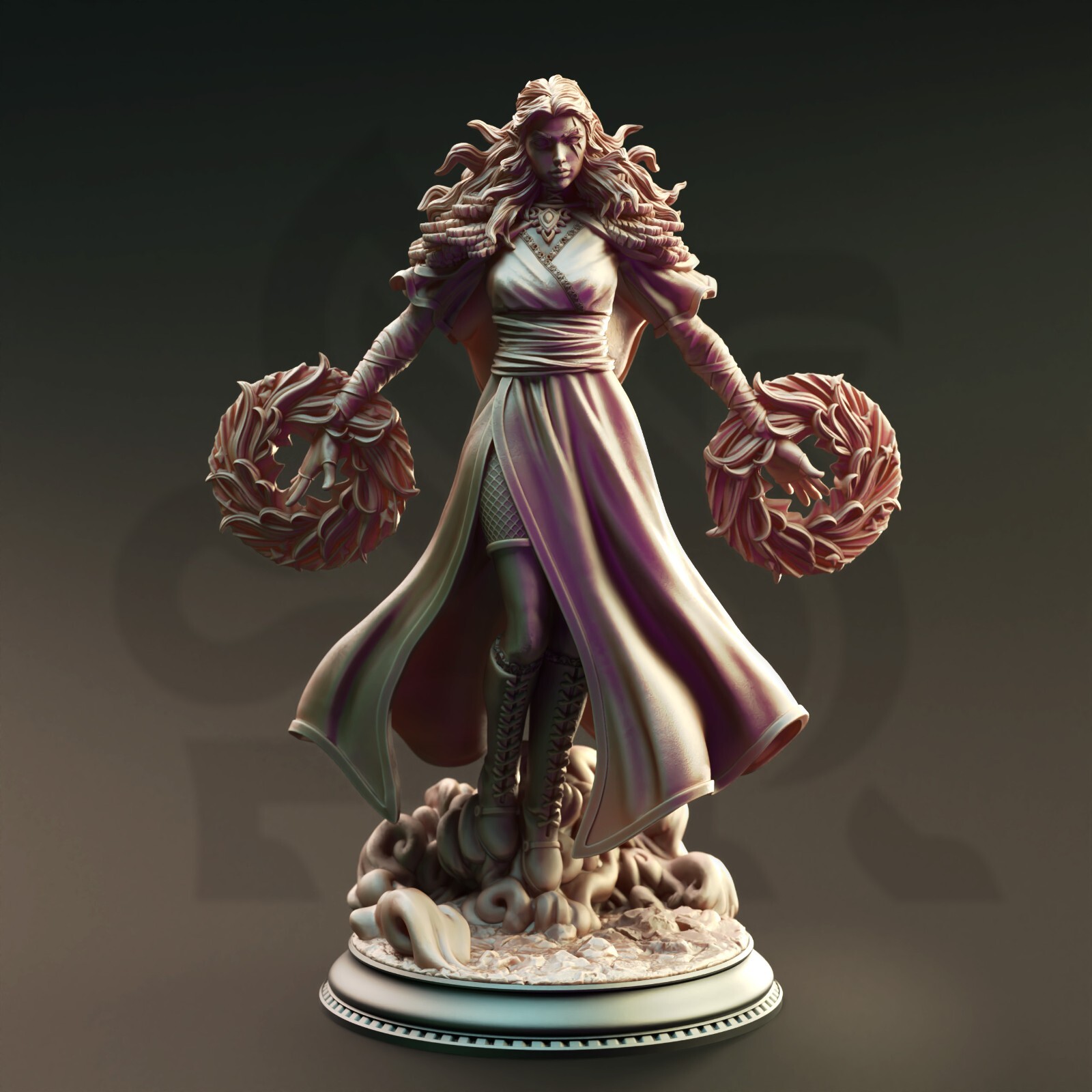 DM Stash Half Elf Female Sorceress Wizard Miniature 32mm