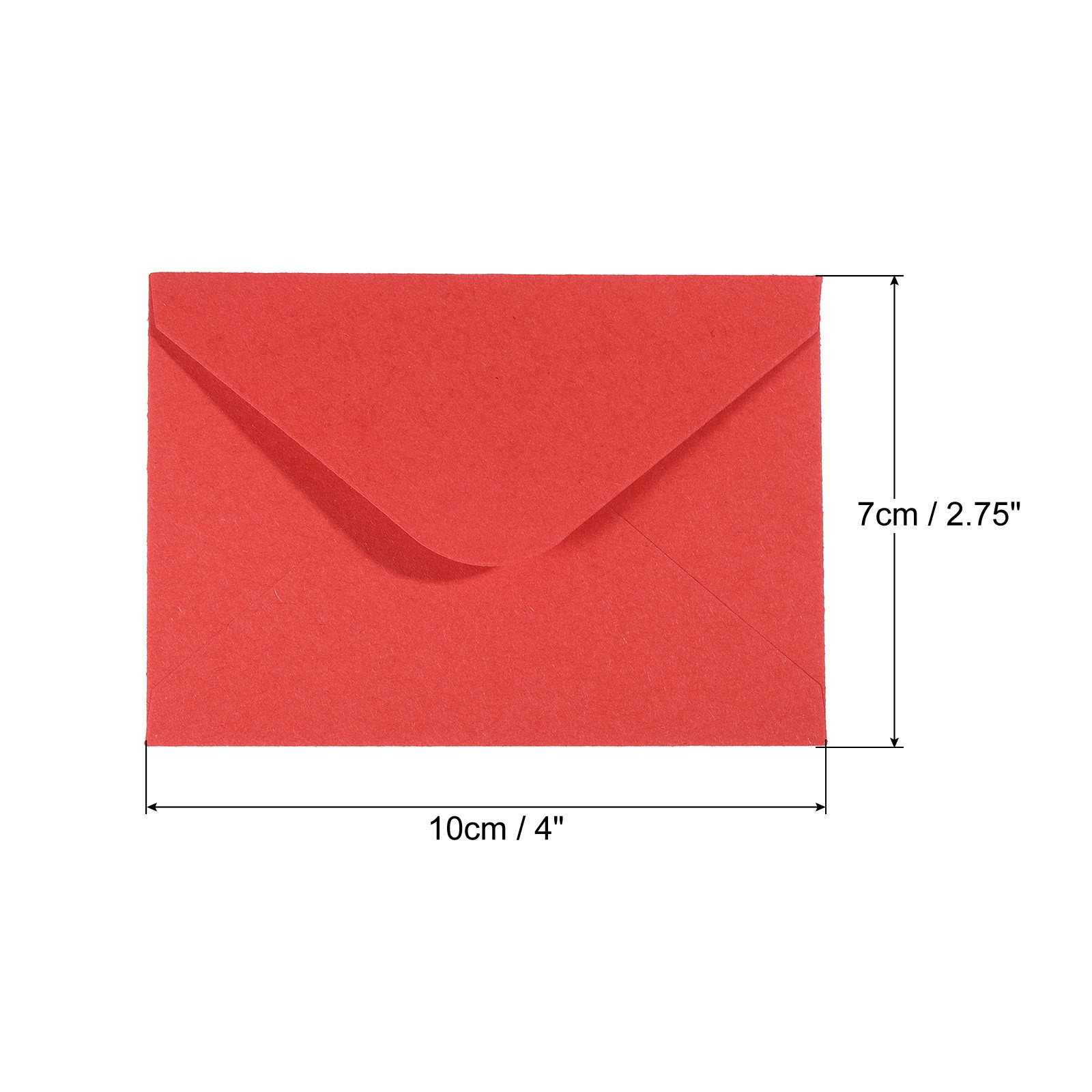 100Pcs Mini Envelopes, Tiny Pockets Card Business Card Envelope, Red