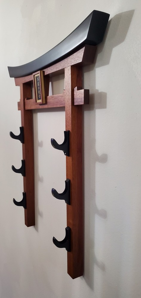 Tori Gate Samurai Sword Wall Mount Stand