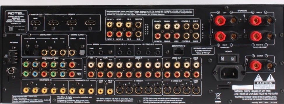 ROTEL RSX-1057, 7.1 Surround Receiver-75Wx5-Silver-Certified Factory Refurbish