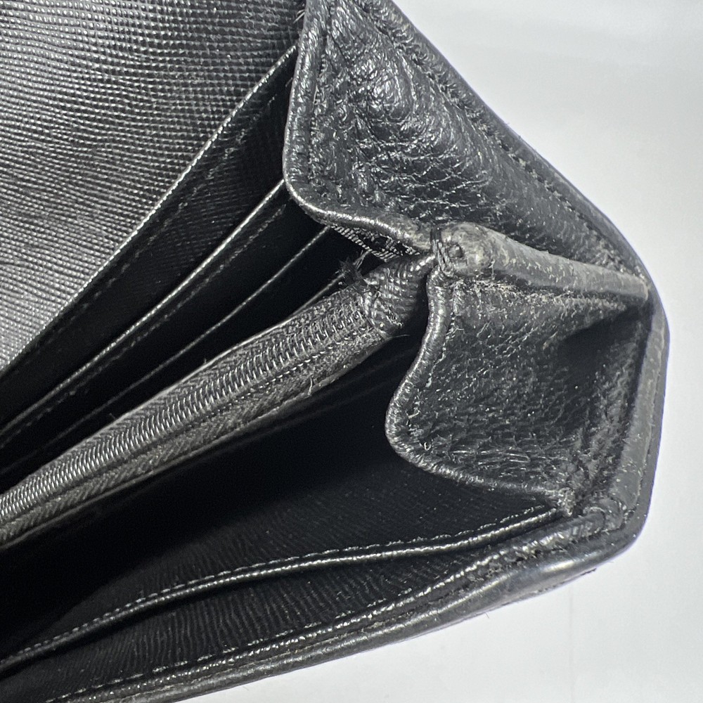 Michael Kors Black Pebbled Leather Envelope Wallet
