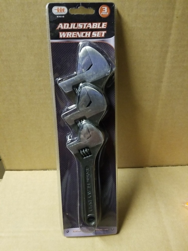 3 pc  Adjustable Wrench Set 10" 8" 6" IIT