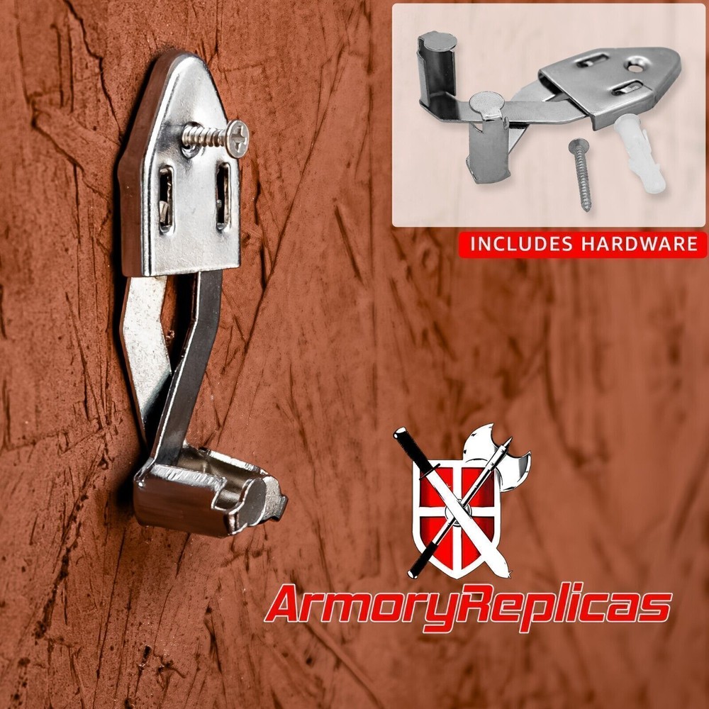 Premium Metal Vertical Sword Wall Mount Rack Hanger Display Hook Universal