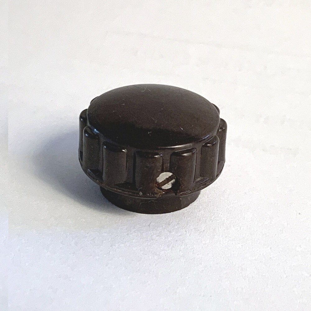 Vintage Dark Brown Fluted Daka-Ware Dakaware Bakelite guitar knobs