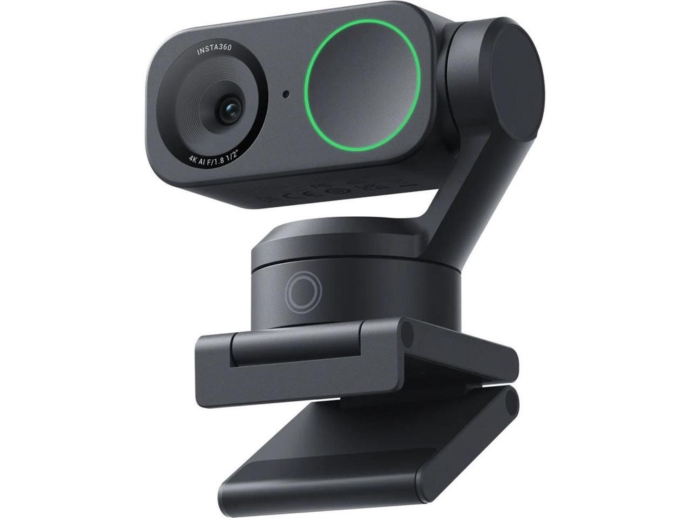 Insta360 Link 2 Pro 4K Ultra HD 2-Axis Gimbal AI-Powered Webcam, Graphite Black