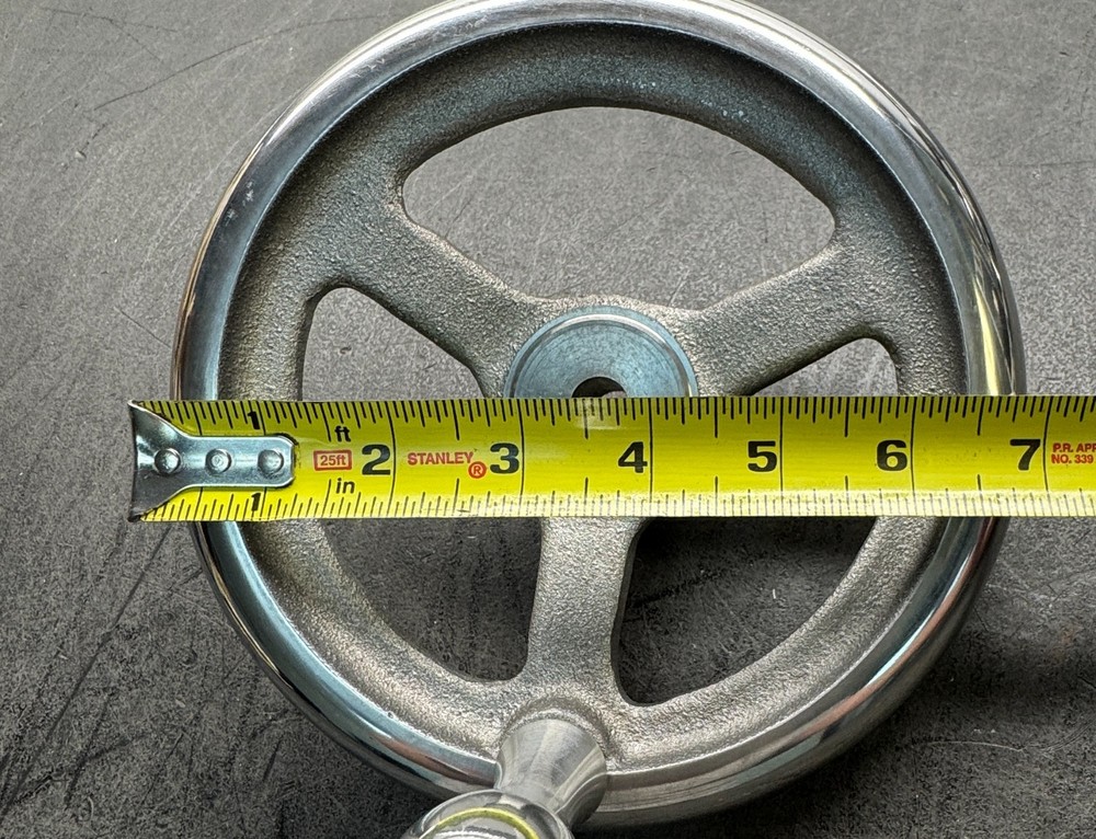 7" 3 Spoke Handwheel w/ Handle.