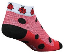 SOCKGUY Classic Low Socks Womens S/M Red