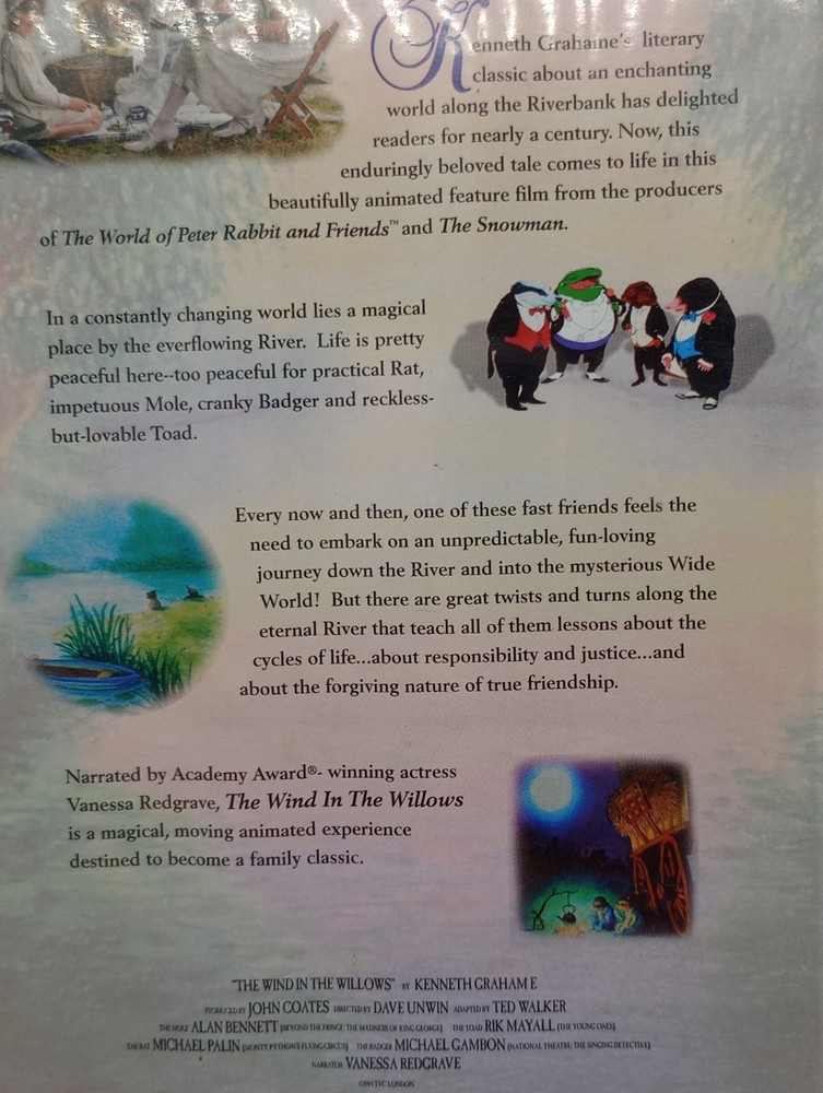 The Wind In The Willows (VHS, 1998, Clamshell)