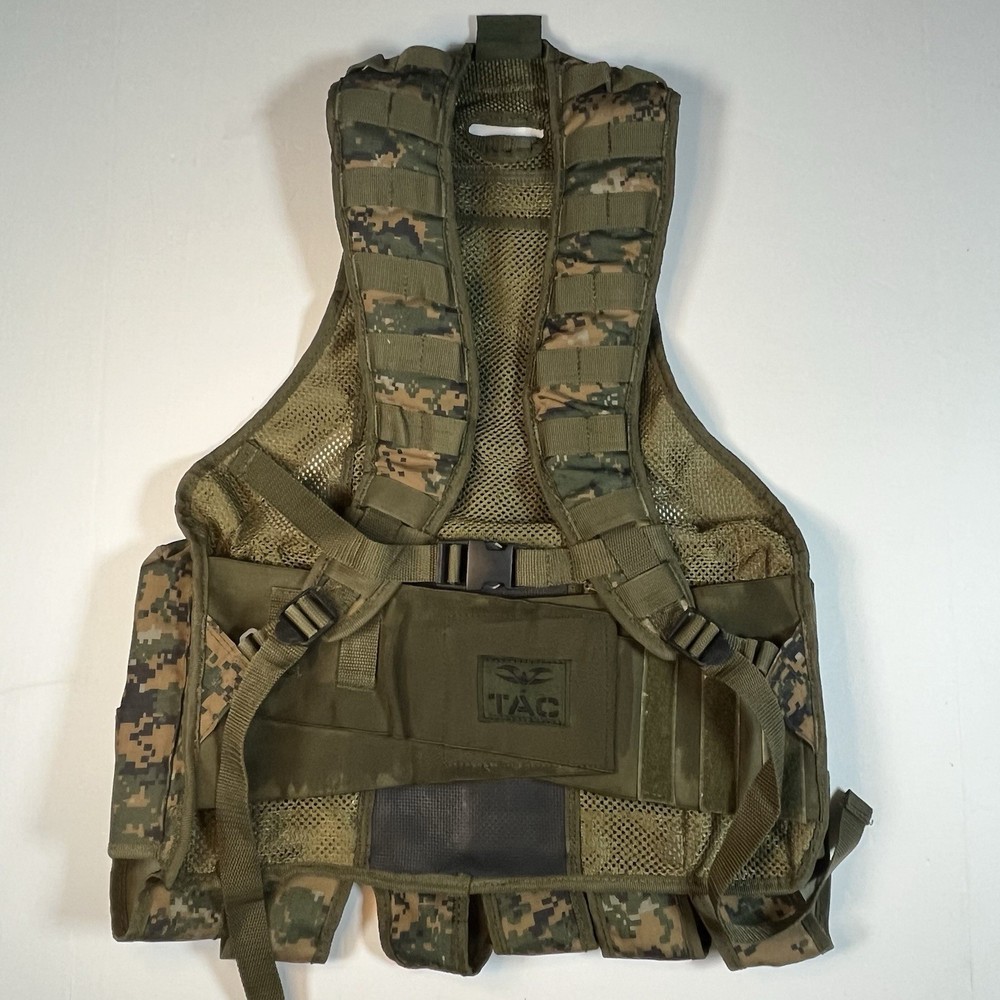 Tactical Multi Function Adjustable Vest Camo Multiple Pockets Outdoorsy L/XL