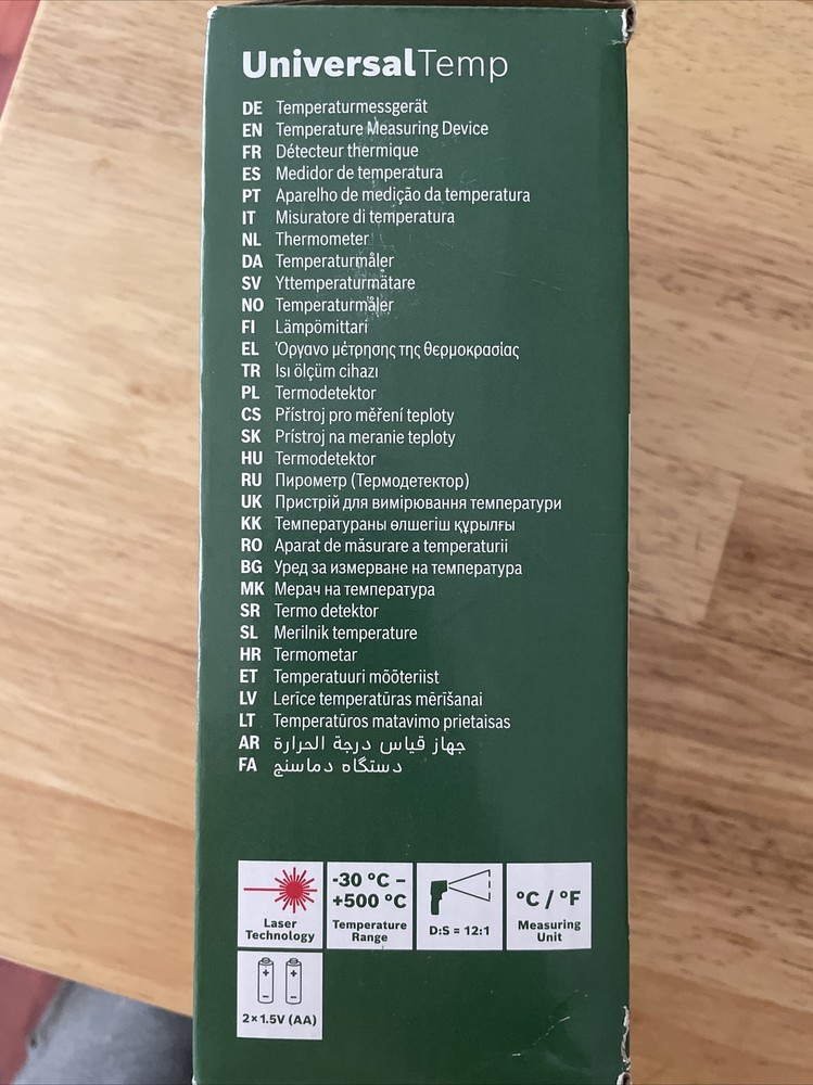 Bosch Universal Temp (Laser temperature measuring device)