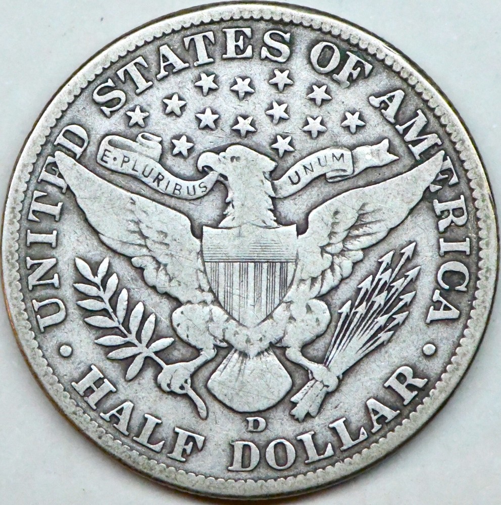 1912 d barber half dollar