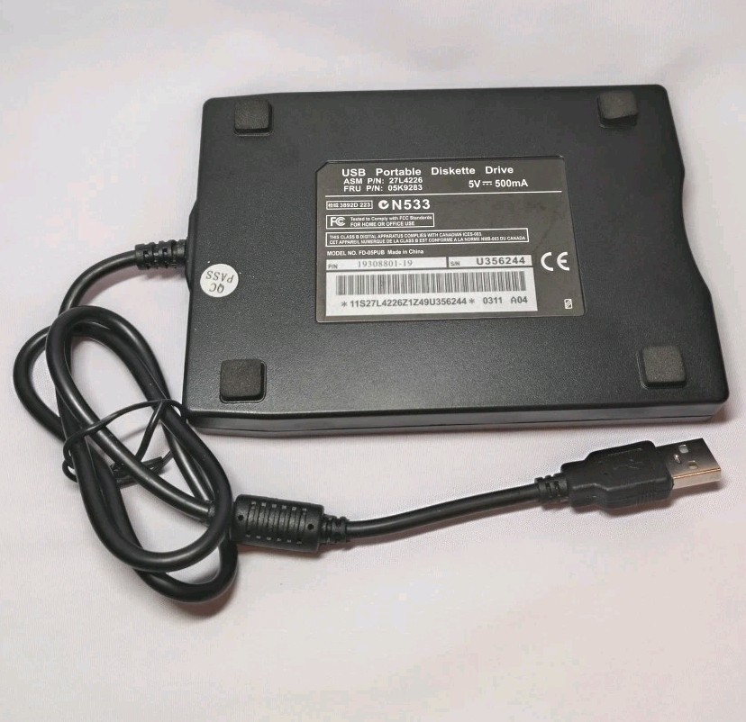 Tendak USB Floppy Disk Drive, Floppy Disk Reader 3.5 inch Portable USB External