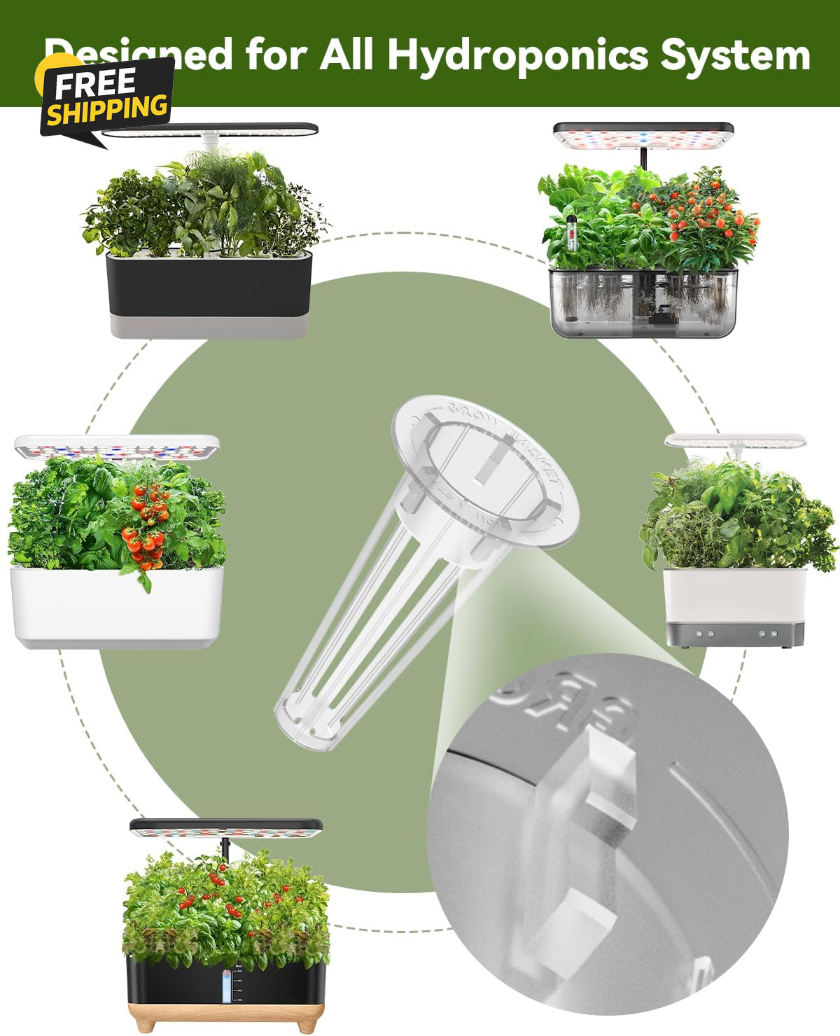 Salad Green Seed Pod Kits for Aerogarden Ahopegarden, Idoo Hydroponics Growing