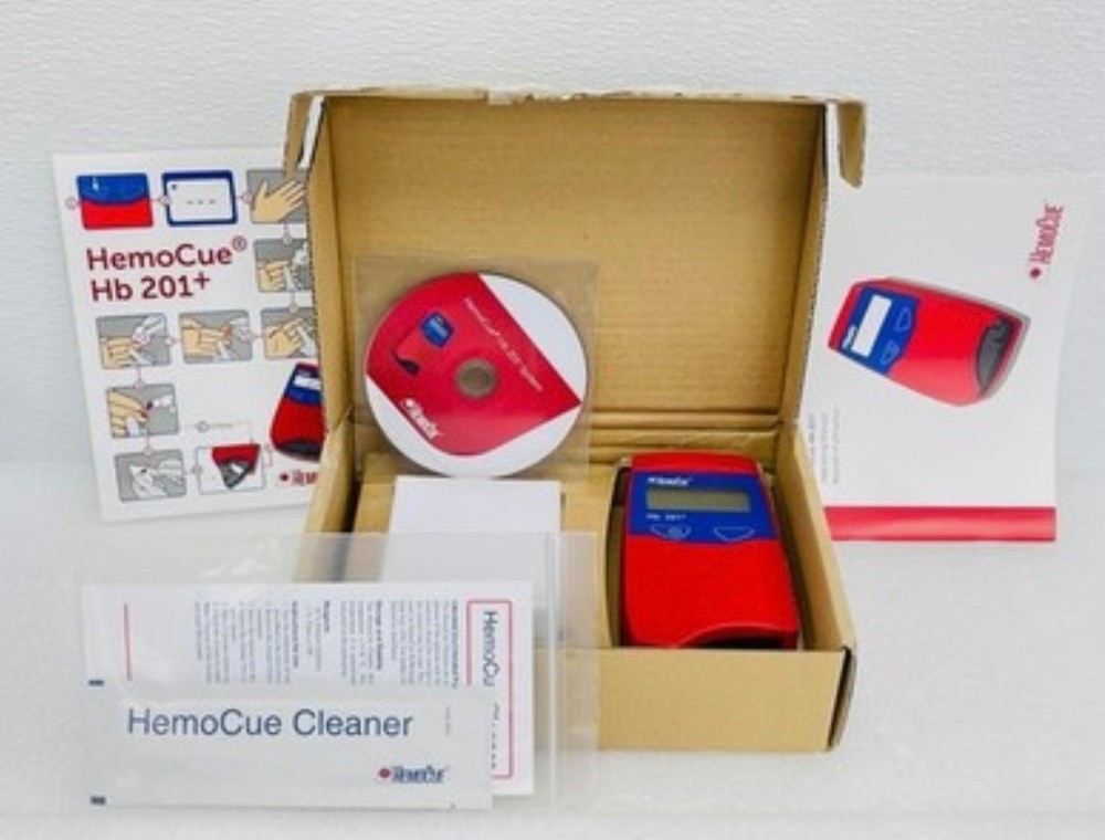 USED - HemoCue HB 201+ Hemoglobin Analyzer With Power Adapter