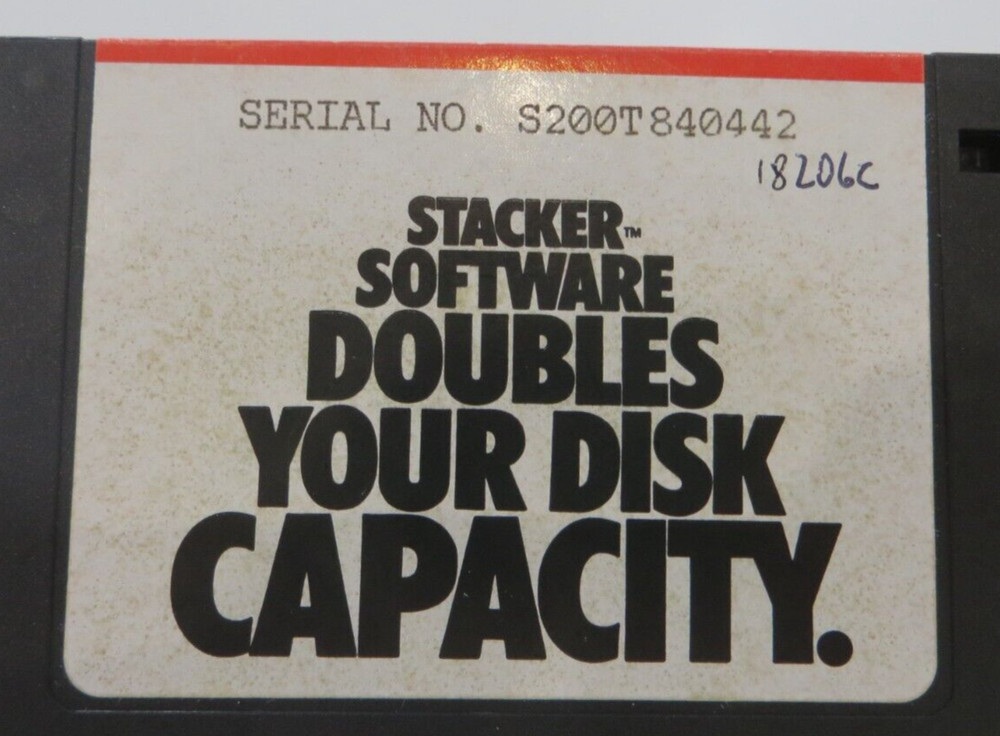 3.5" Floppy Disk STACKER SOFTWARE Version 2.0 Doubles Your Disk Capacity