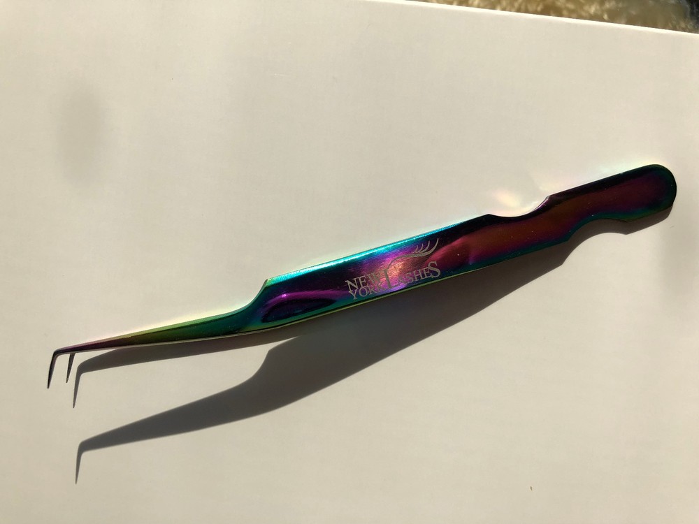 Eyelash Extensions Rainbow Multi-Color Tweezers
