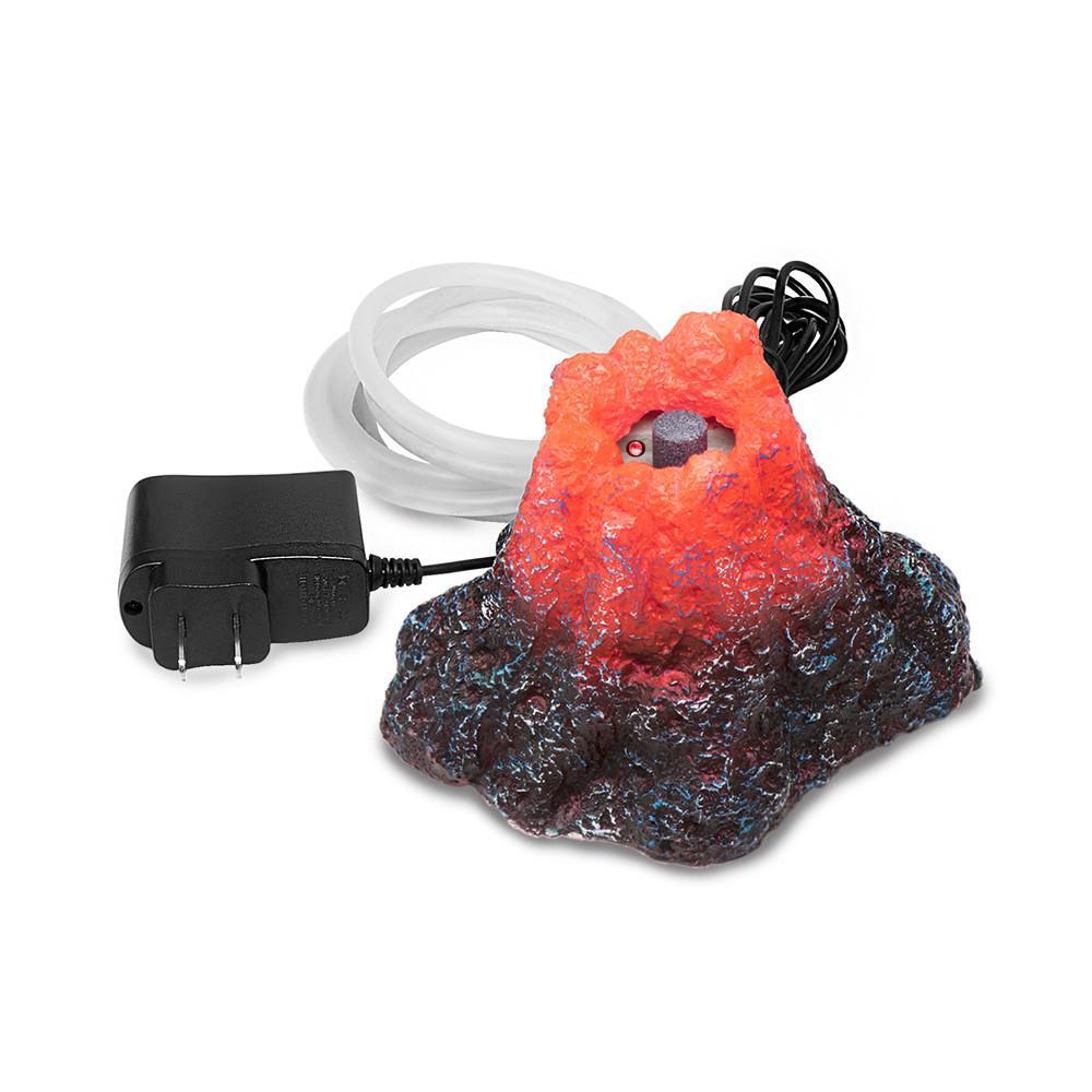 Volcano Ornament w/ LED Light & Bubble Function