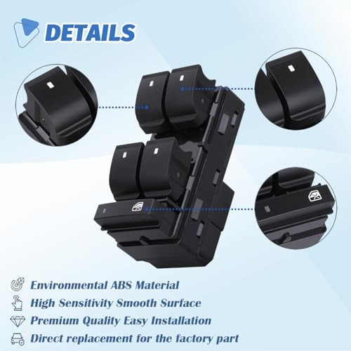 Power Main Window Switch Master Control Button Compatible with 2007-2013