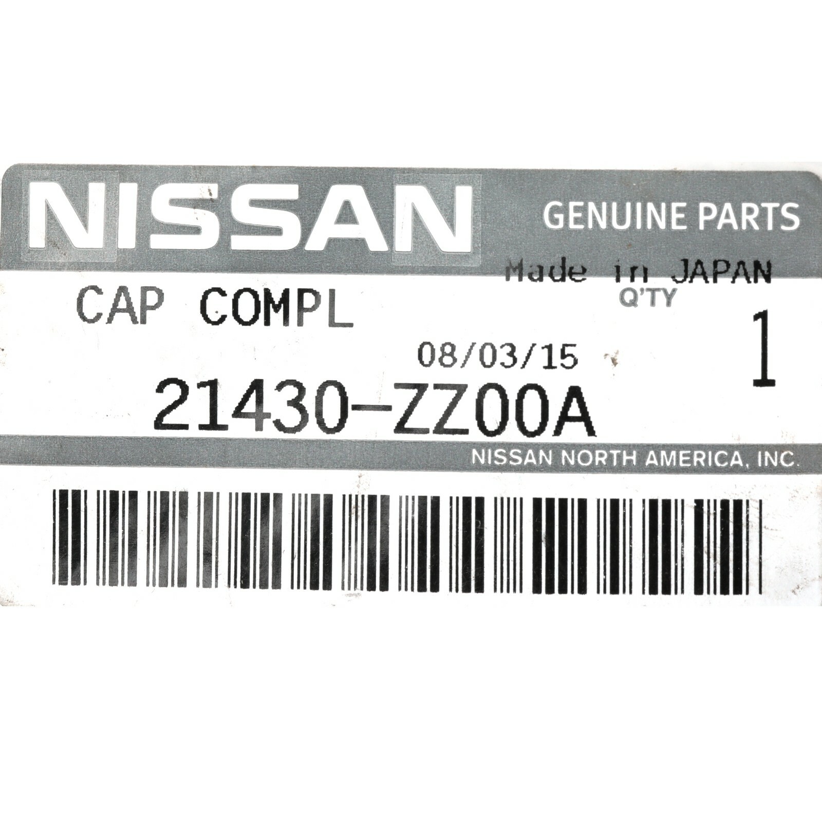 OEM NEW Genuine Nissan Radiator Cap 2009-15 Titan Armada 21430-ZZ00A