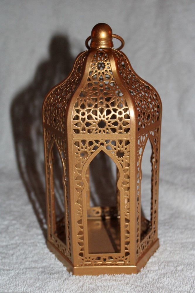 Large Boho Orientalist Middle Eastern Moroccan Hanging Lantern Candleholder