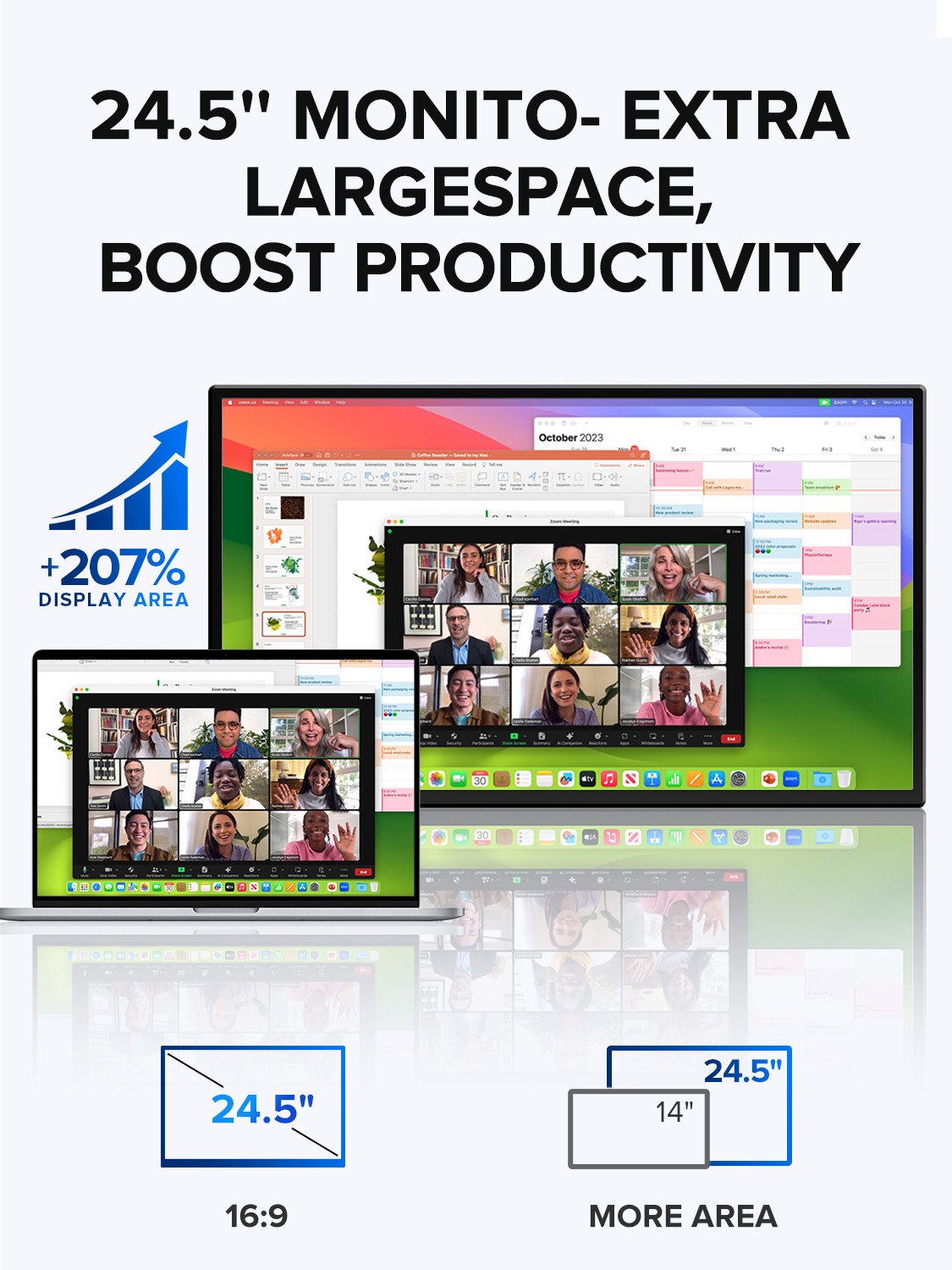 240Hz Gaming Monitor 24.5 Inch Portable Monitor 1920x1080 for Laptop PC PS Xbox