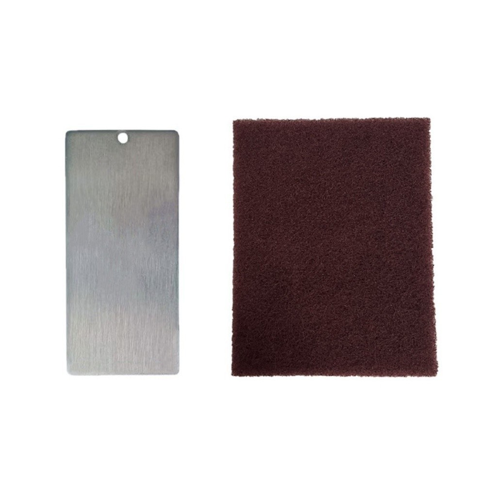 Stainless Steel Ski Wax Scraper with Edge Grooves for Effective Wax Removal