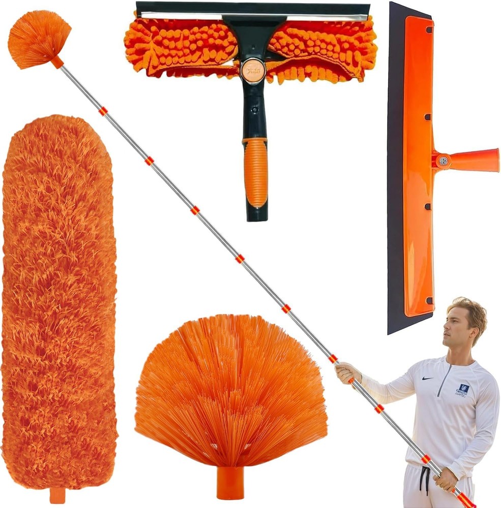 20+ Feet High Reach Duster Kit - Extens Pole // High Ceiling Dusting