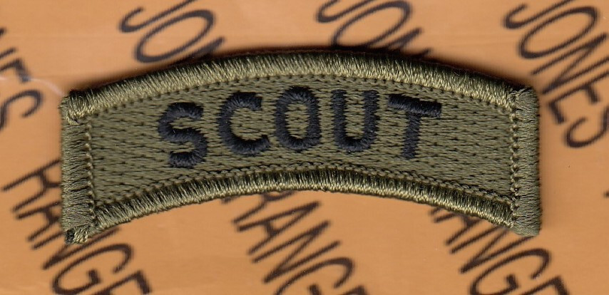 US Army SCOUT Cavalry OCP NO HOOK  ~2.25" tab patch m/e