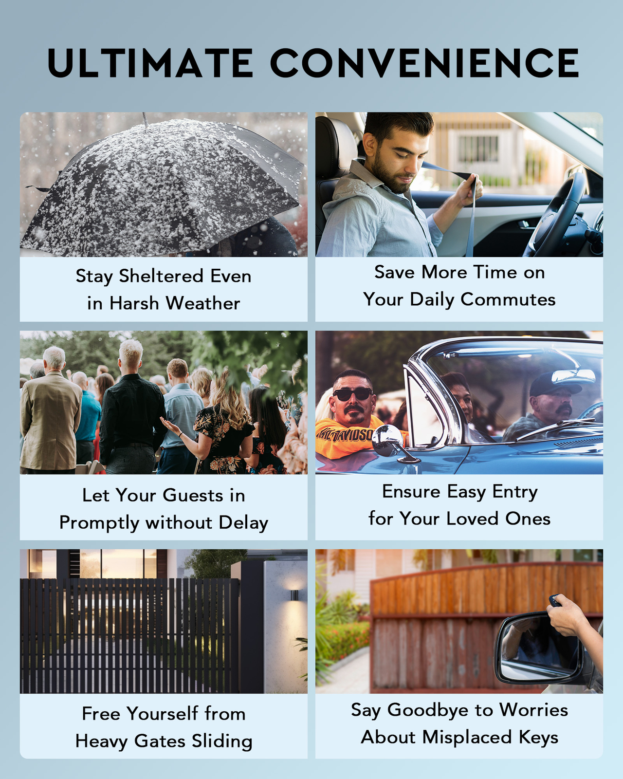 CO-Z 1800lb Electric Sliding Gate Opener with 2 Infrared Sensors & 2 Remotes