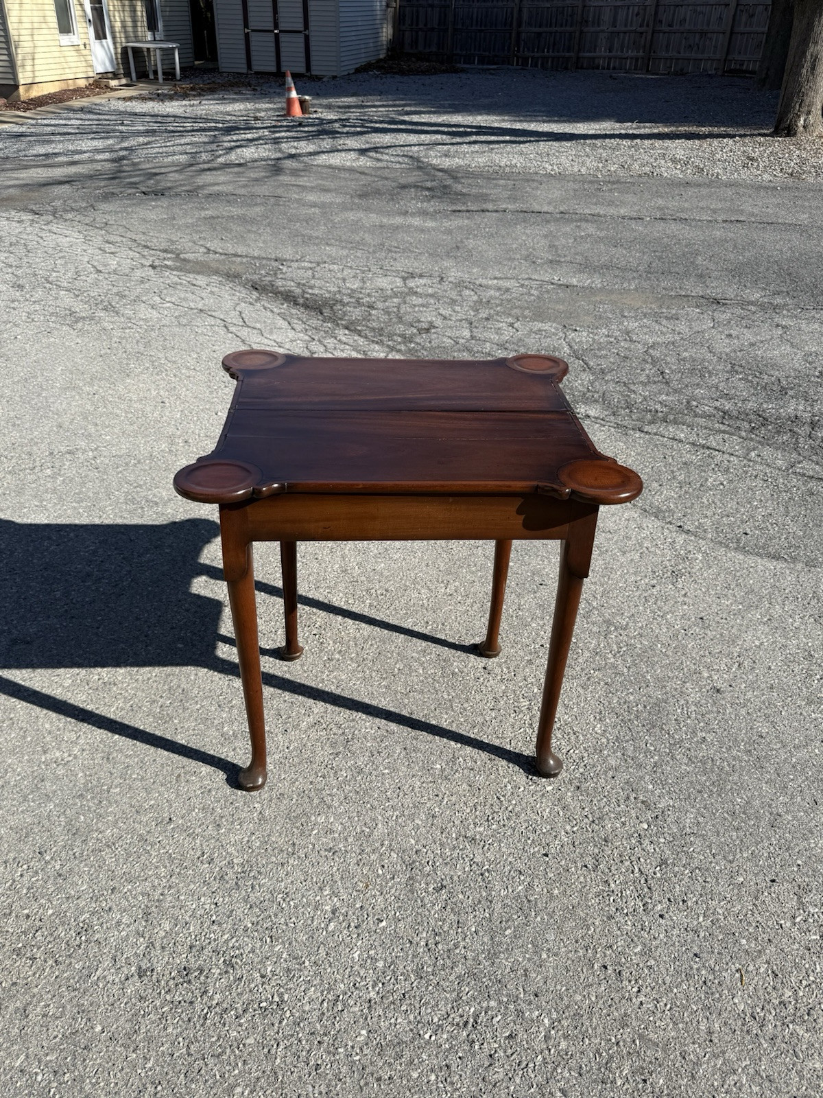 antique 18th century queen anne game card console table 1760s drawer