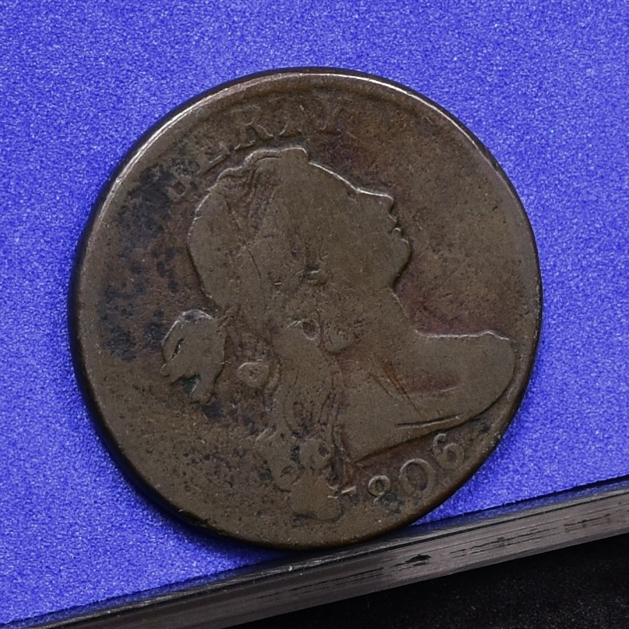 1806 Large Cent - Fine Details, Cleaned (#58900-L)