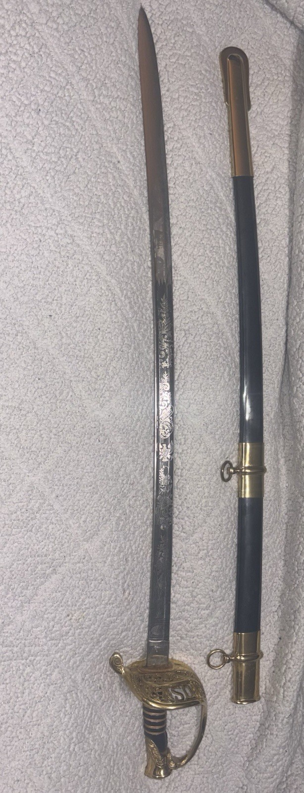 A High Quality Reproduced Model 1850 Staff & Field Officer Sword w/ Scabbard