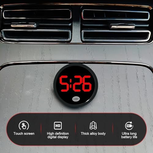 Digital Dashboard Car Clock, Touch-Sensitive Luminous LED High 1 PC Red