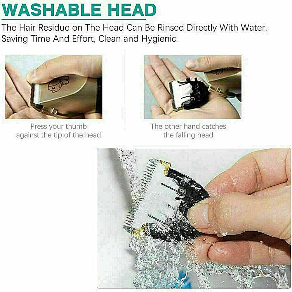 Dog Cat Pet Grooming Kit Rechargeable Cordless Electric Hair Clipper Trimmer Set