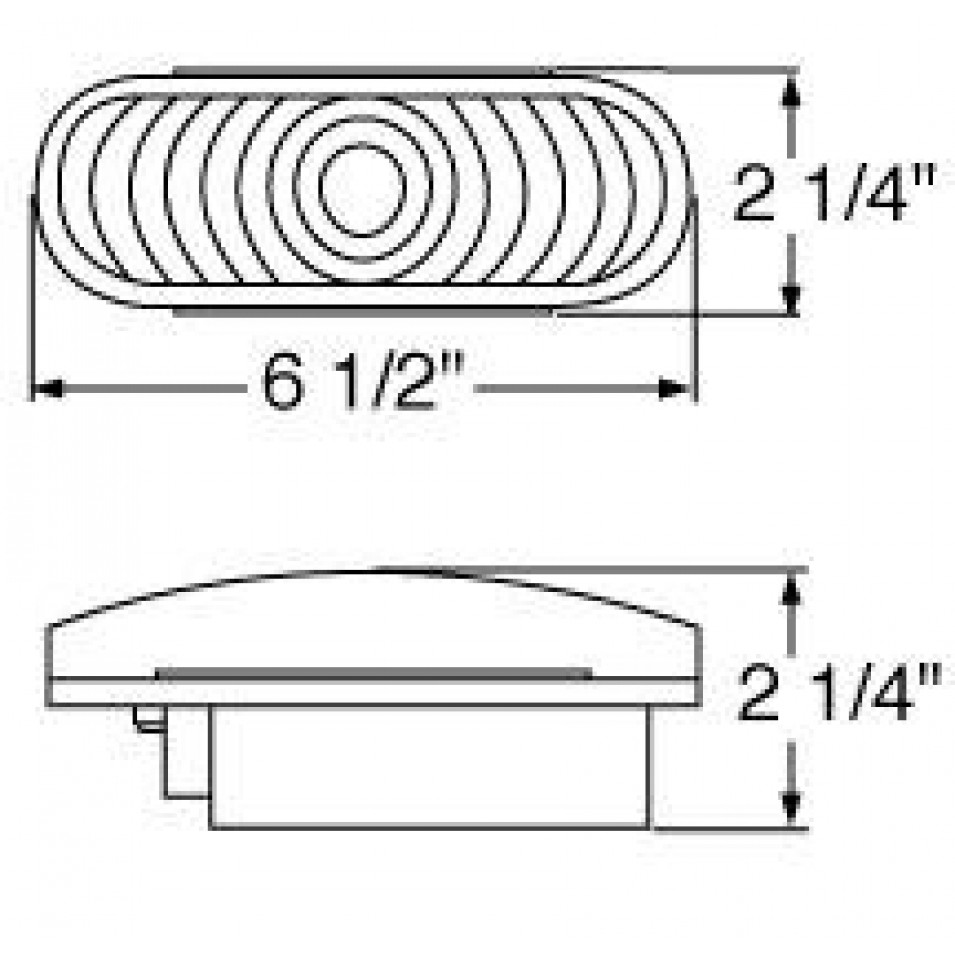 Oval Stop, Turn & Tail Light - Red Lens