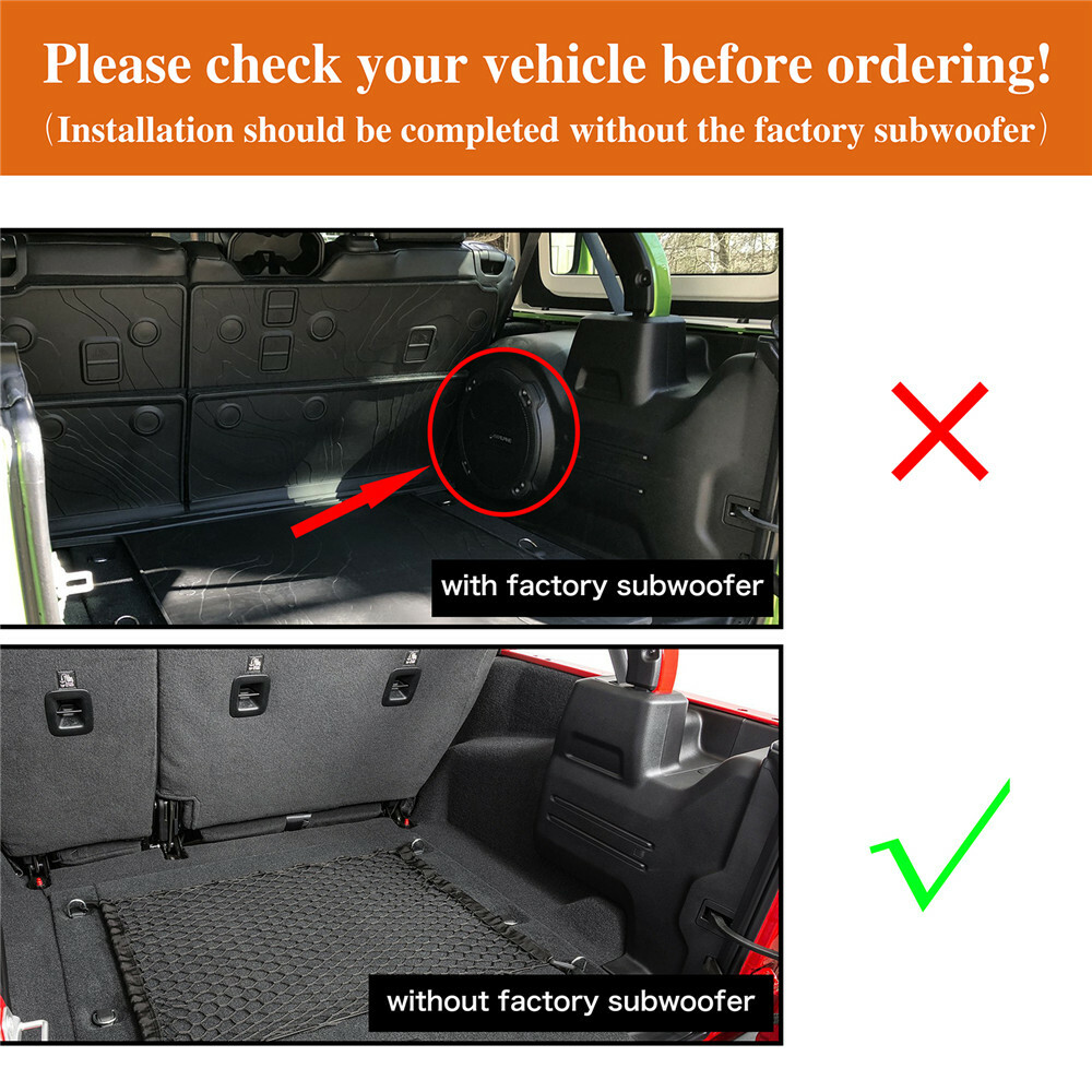 Security Deck Enclosure Metal Cargo Cover Fit Jeep Wrangler JL 2018-2023 4Door