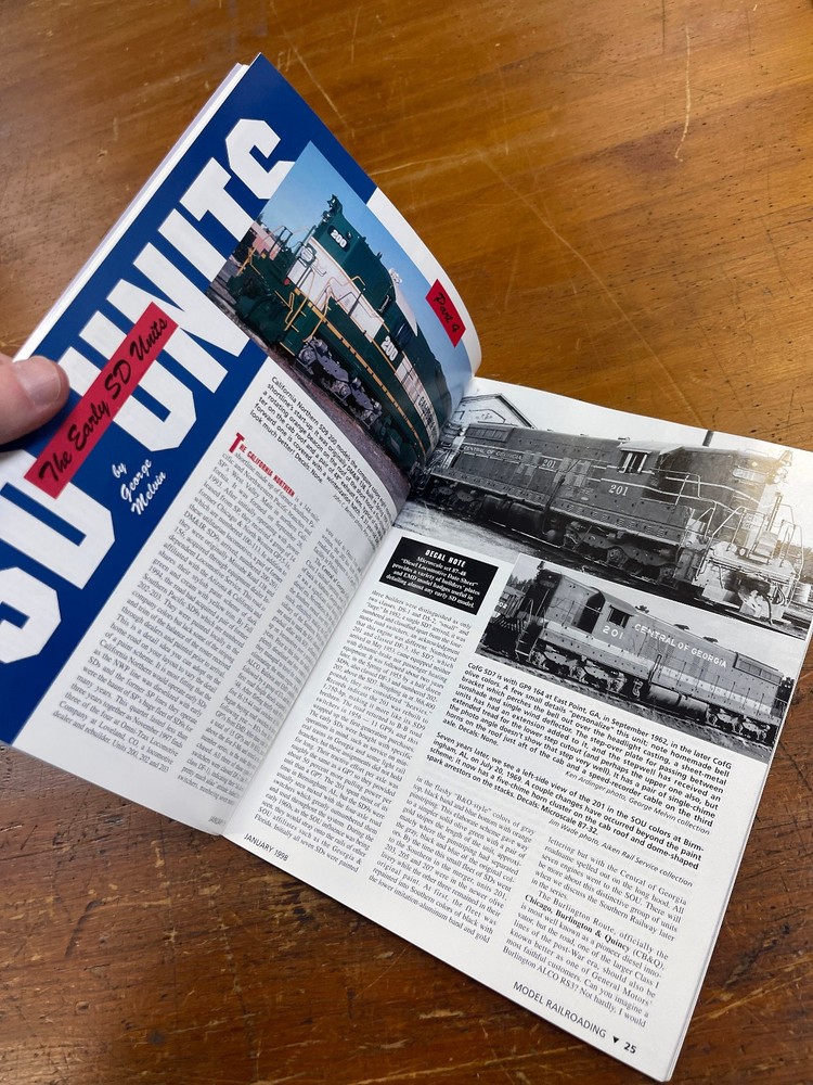 Model Railroading ~ January 1998 ~ Volume 28, No. 1 ~ Kitbashed EL SDP45