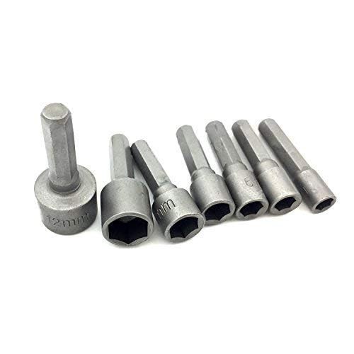 14pcs Power Nuts Driver Drill Bit Tools Set Metric Socket Wrench Screw 1/4''