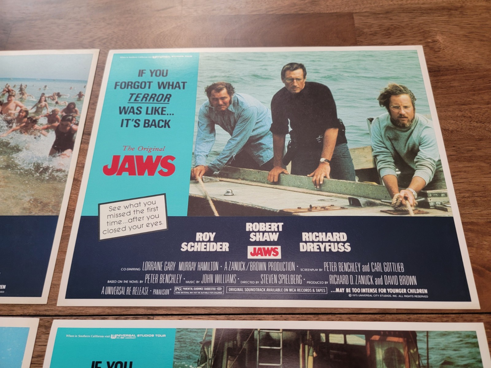 Original 1975 JAWS Lobby Card Lot VGC, Lot of 4, 11" x 14", Universal Studios
